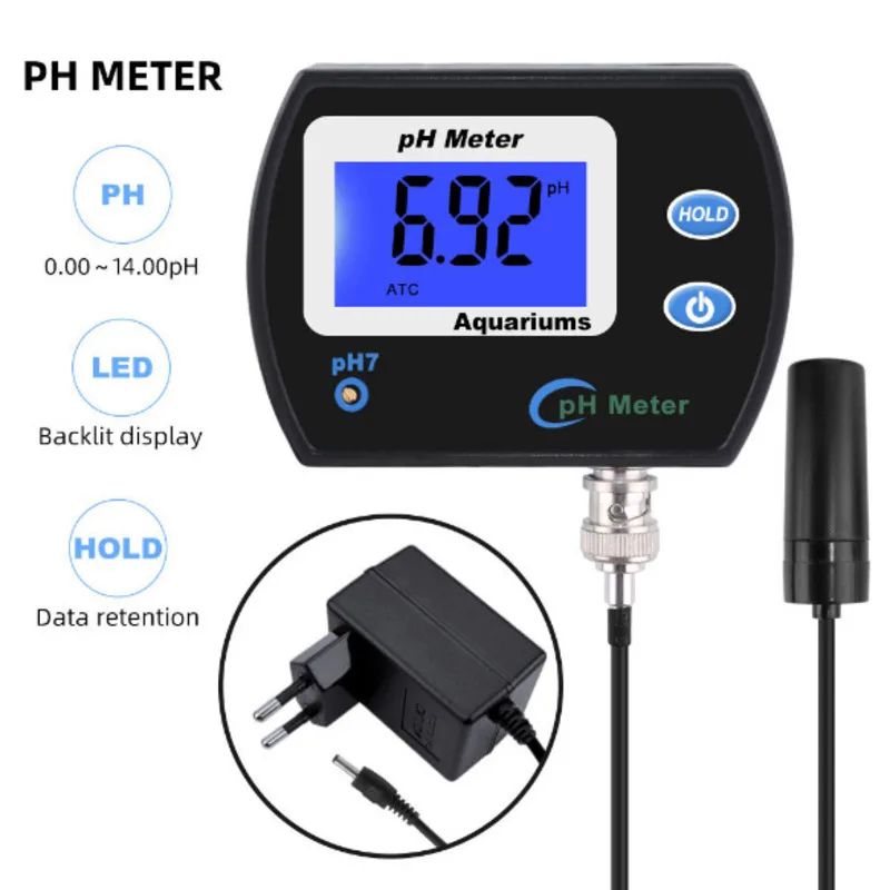 PH meter acidity meter resolution with backlight ph-990 tester Aquarium Automatic Temperature Compensation