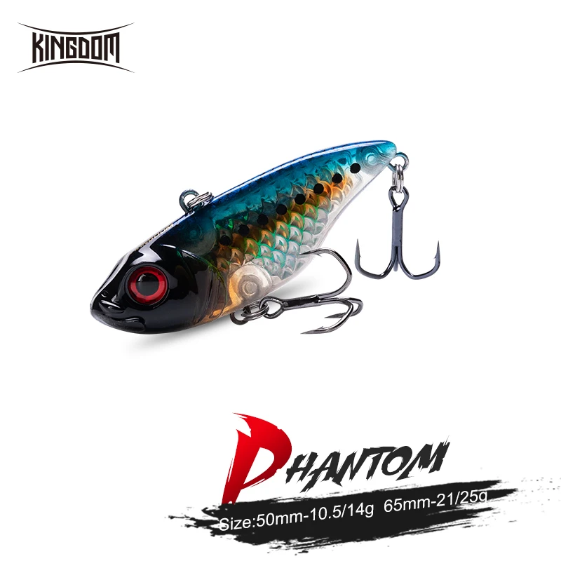 Kingdom VIB Fishing Lures Sinking Vibration Artificial Hard Baits 50mm 65mm Crankbaits Winter Ice Salt Fishing Tackle Wobblers