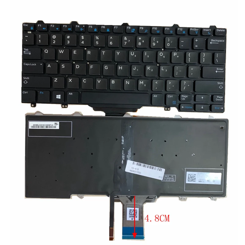 US Backlit Keyboard For DELL Latitude 7280 7380 E5250 E7270 E5270 E7250 3150 3160 3165 12-5000 5280 7350 5290 5250