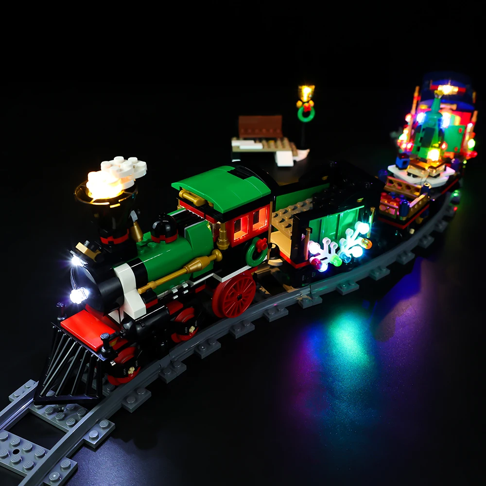 LED Light Kit For Creator 10254 Winter Holiday Trai Chunyun Train Station New Year DIY Toys Set (Not Include Building Blocks)