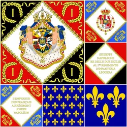 France Drapeau Du Régiment d'infanterie légère Du Royaume De Naples Flag 4x4ft 120x120cm Banner