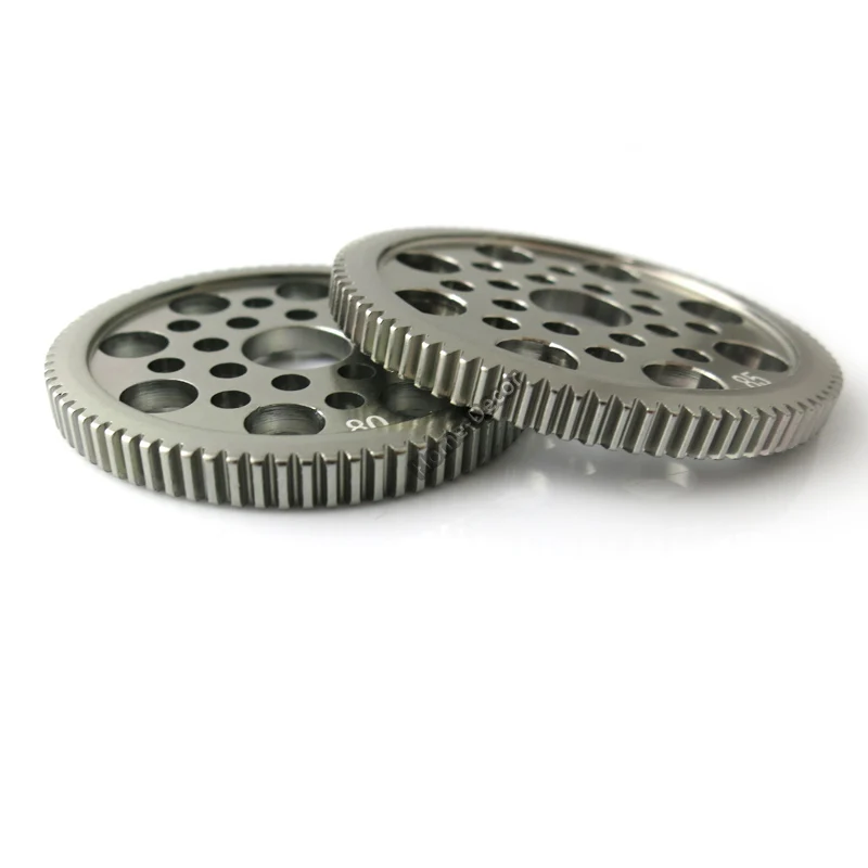 2pcs  80 or 85 Teeth 0.5  Modulus DIY Spindle  Aluminum Gear Toy Car Motor Gearbox Model Toy  Motor Gear  Shaft Gear #2