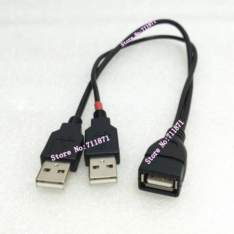 Un cavo maschio doppio femmina Usb 2.0 linea un cavo femmina doppio Usb 2.0 cavo da uno a due maschio femmina Usb data di alimentazione cavo