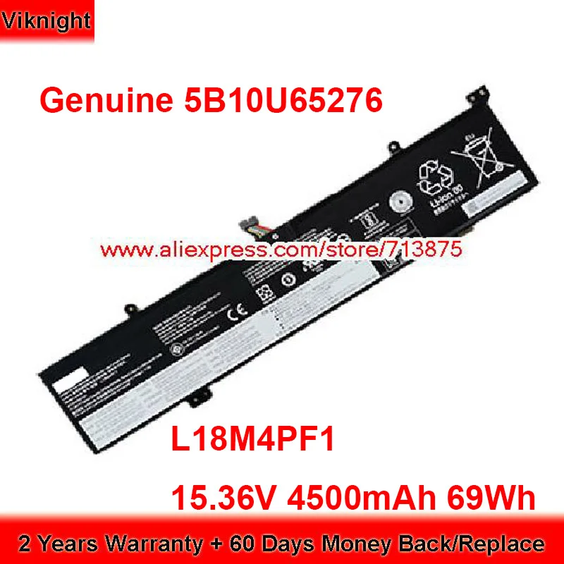 Genuine L18M4PF1 Battery 5B10T83738 for Lenovo IdeaPad S740-15IRH 5B10U65276 5B10W67244 5B10W69461 Laptop 15.36V 4500mAh 69Wh