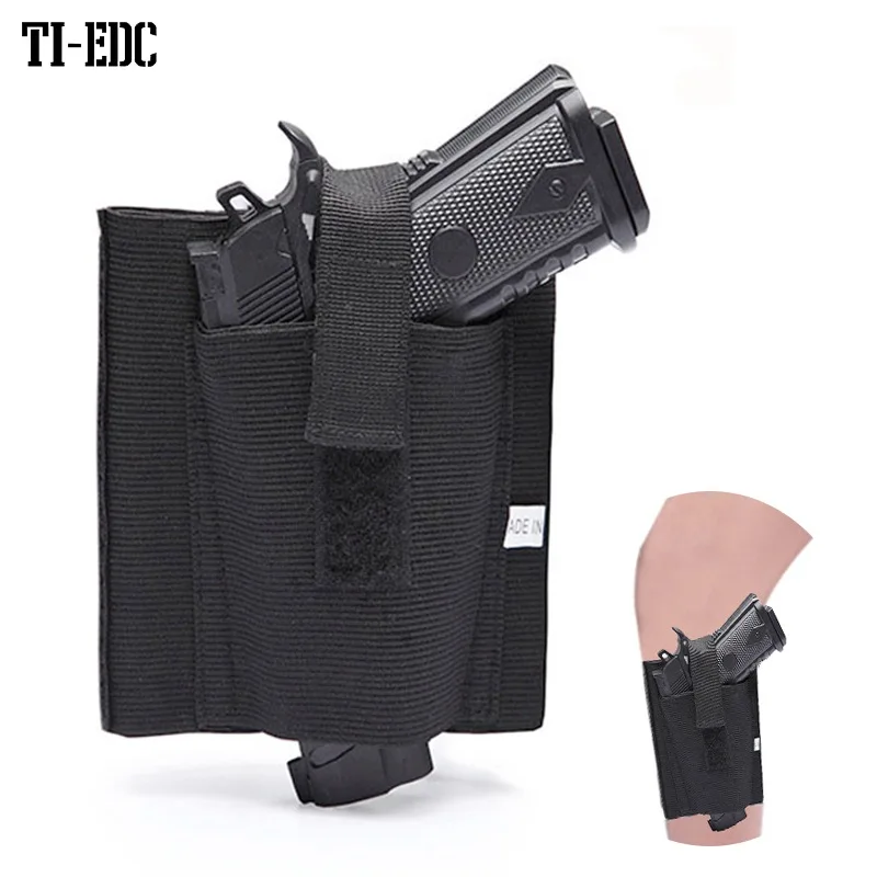 Pistol Been Cover Molle Korte Pistol Been Mouwen Verborgen Carry Holster Tactical Universal Verborgen Enkel Pistol Holster