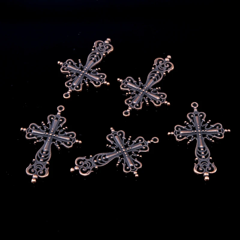 جديد كلاسيكي سحر الفضة مطلي الكاثوليكية الصليب قلادة قلادة سوار إكسسوارات معدنية DIY صنع المجوهرات #3