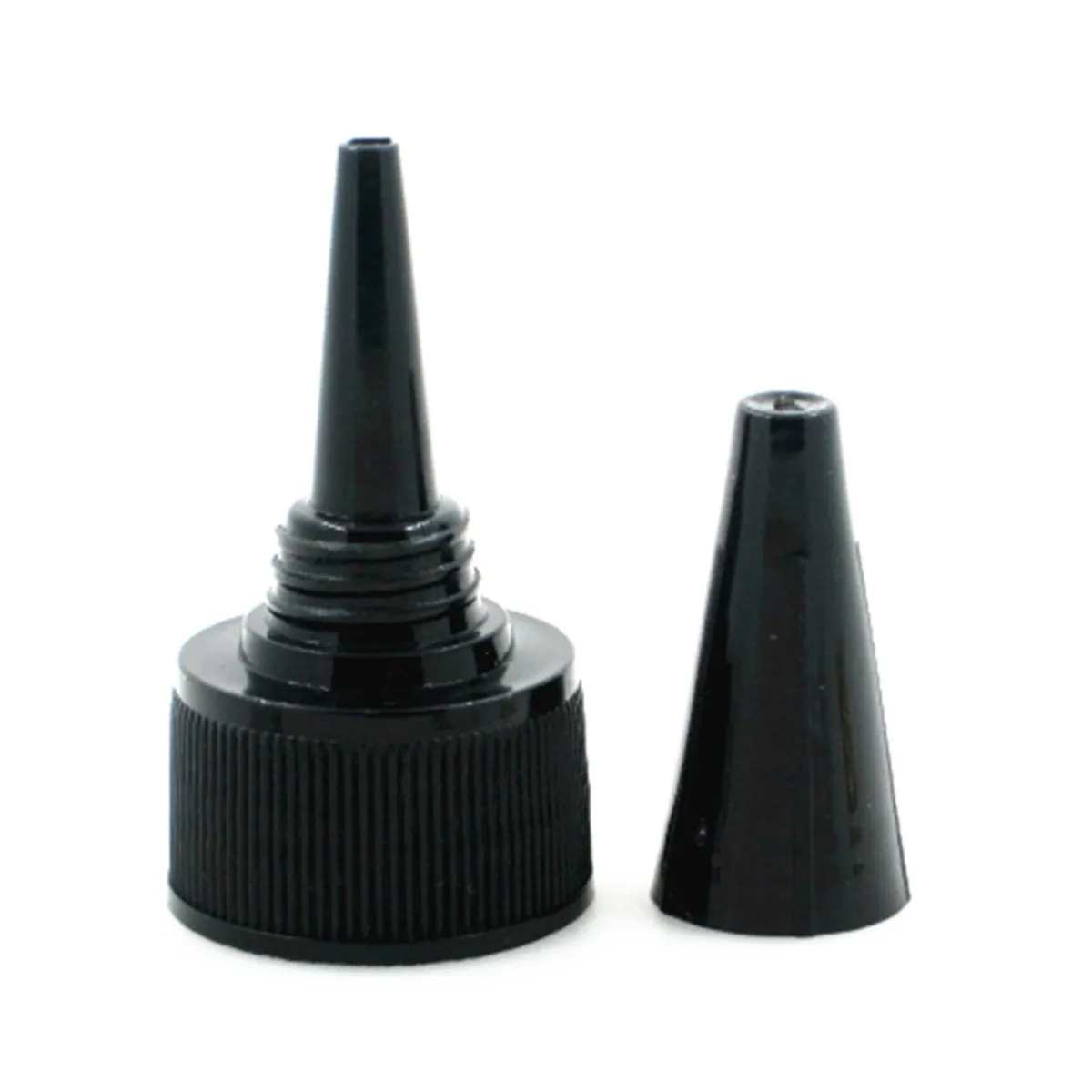 Cilindro preto/natural HDPE redondo 30ml/100/200/250ml/500ml garrafa macia de plástico, com torção, tampa superior de boca pontiaguda para cola UV