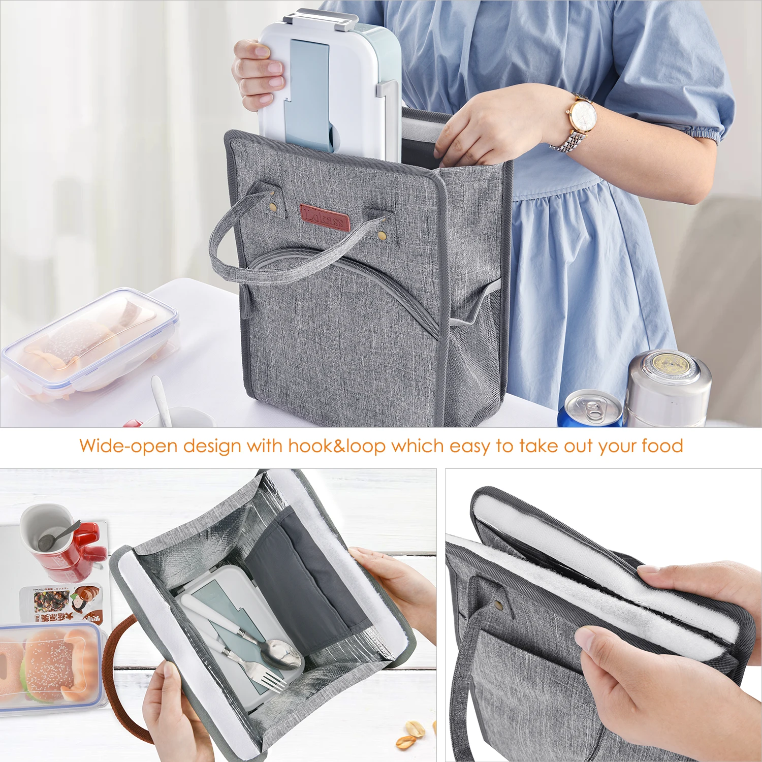 Thermal Insulated Lunch Bags for School Office  Thermal Food Picnic Tote Cooler Bag Lunch Bags For Women kids