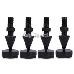 4PCS M8x42 Speaker Spike Amplifier Shockproof Isolation Stand Feet Cone Base Pads