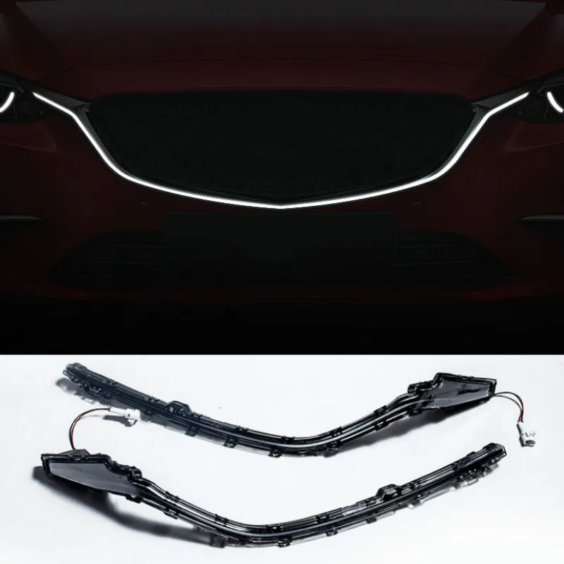 For Mazda 6 Atenza 2016 2017 2018 Grille DRL Outline LED Width Light DRL Signal Light Fog Lamp Daytime Running light