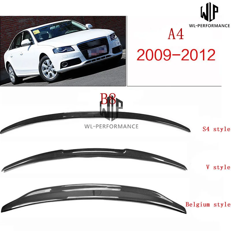 

For 2009-2012 Audi A4 B8 High Quality Carbon Fiber Rear Wing