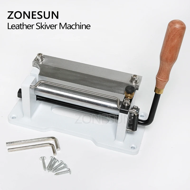 ZONESUN Leather Splitter Skiving Peeling Paring Peel Machine Leather Skiver Vegetable Tanning Scrape Thin Tool