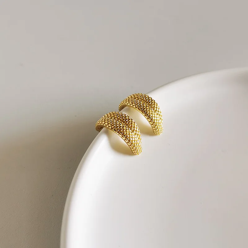 925 Sterling Silver Creative Snakeskin Pattern Stud Earrings Women Trendy Personality Party Jewelry Accessories Girlfriend Gifts