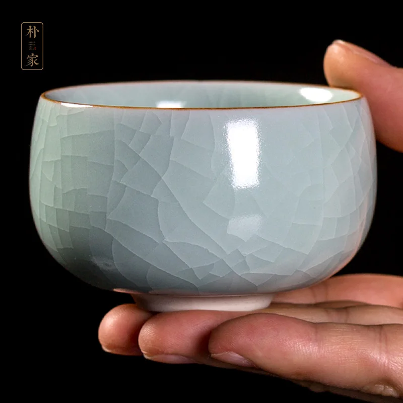 |Li Tinghuai your kiln ceramic cups sample tea cup masters cup powder blue ruzhou your porcelain pieces of personal cup