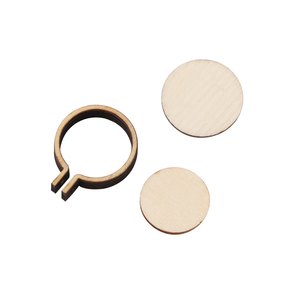 10pcs/set  Mini Embroidery Hoop Ring Wooden Cross Stitch Frame For Hand Crafts