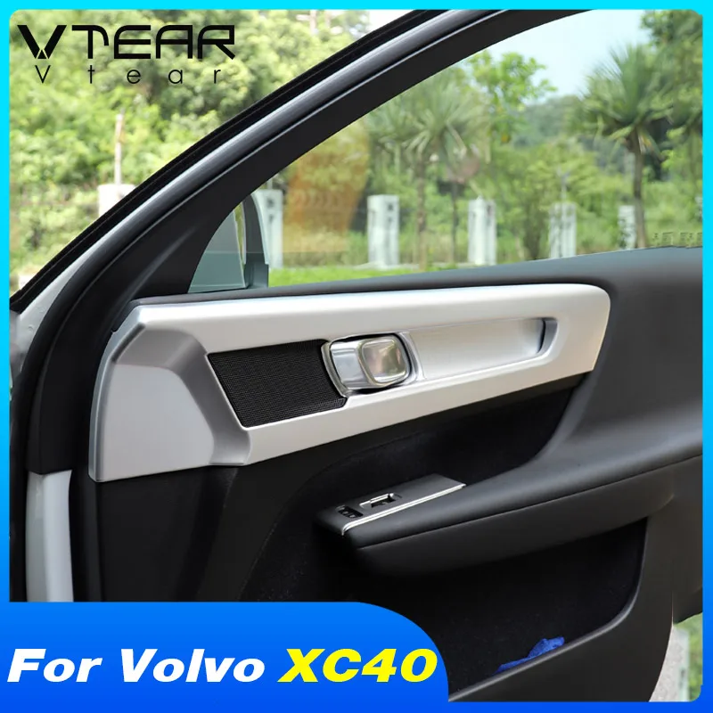 Vtear Car Inner Door Bowl Cover Interior Door Switch Handle Trim Frame Strip Interior Details Styling Accessories For Volvo XC40