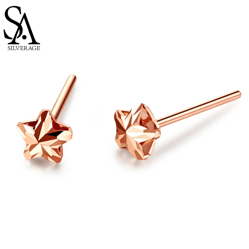 

SA SILVERAGE 18k Venus Earrings Rose Gold Ear Chain Tassel Long Valentine's Day Activities Gifts 18k Gold Earrings Simple Women