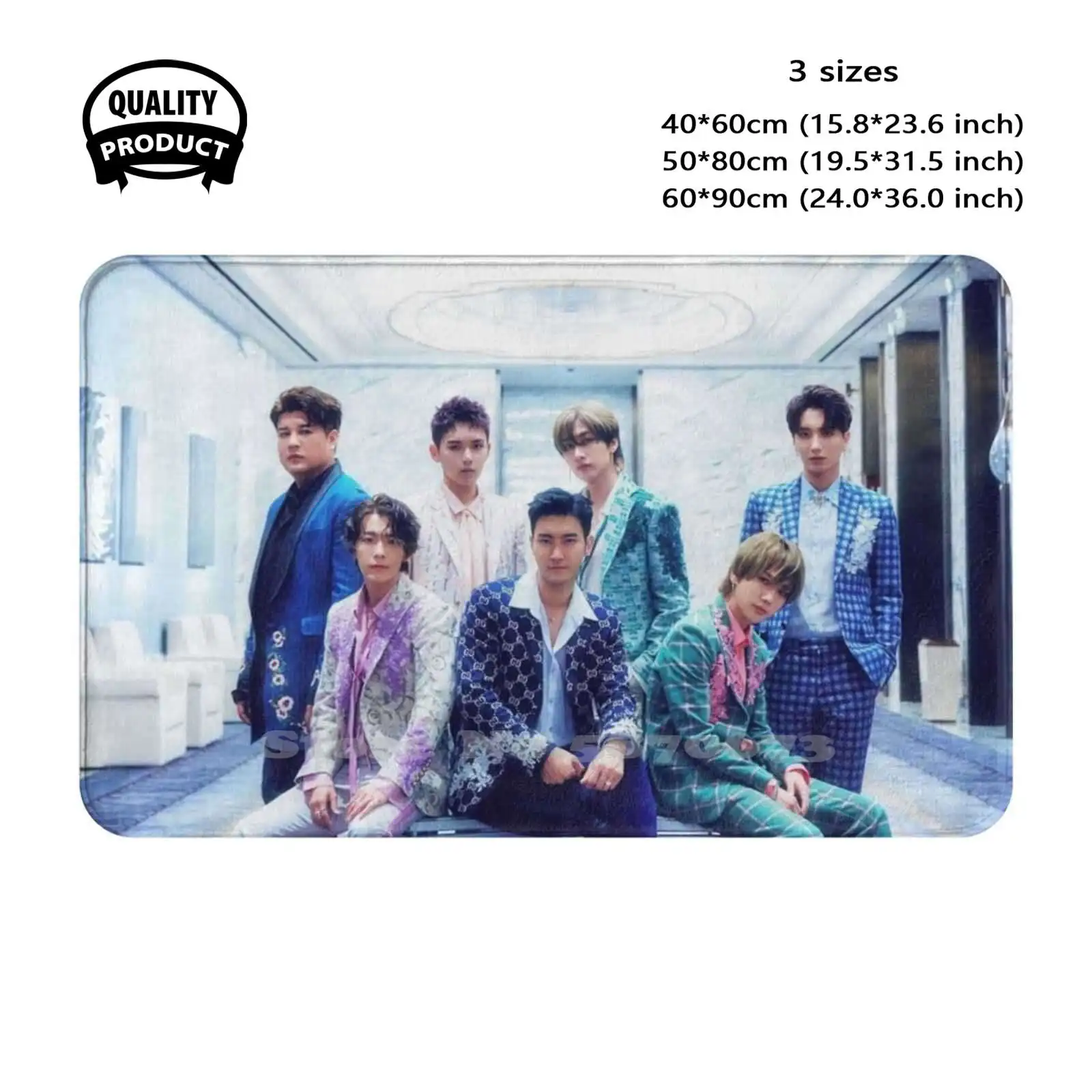 Super Junior One More Time Soft Cushion Home Carpet Door Mat Car Rug Leeteuk Park Jung Soo Heechul Kim Hee Chul Yesung Kim Jong