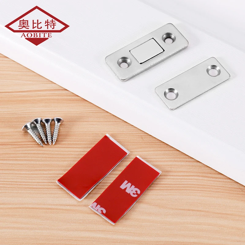 

AOBT Magnet Cabinet Door Stops Magnetic Door Stopper Non-punch Available Door Holder Hidden Doorstop Furniture Door Hardware