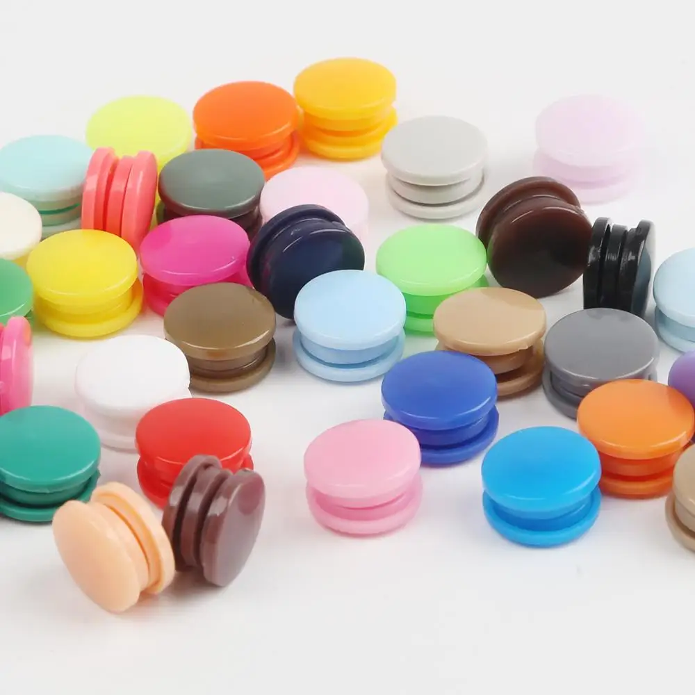 T5 Plastic Snaps Button Fasteners 20/50/100/150Sets Folder Dark Buckle Button Resin Garment Accessories For Baby Clothes Clips