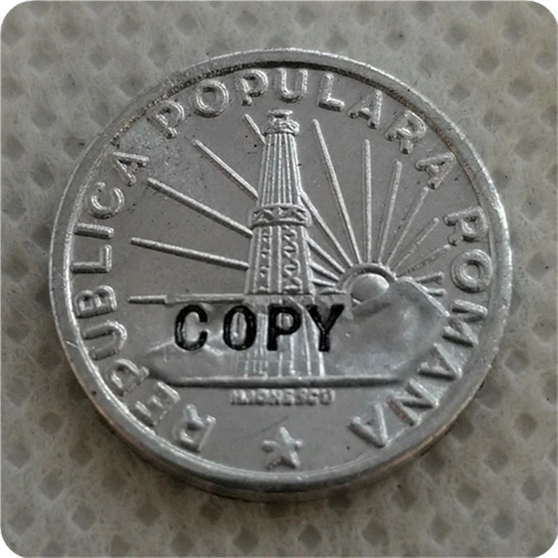 COPY 1952 Romania 1 Leu Aluminium Copy coins Commemorative Coins Art Collection