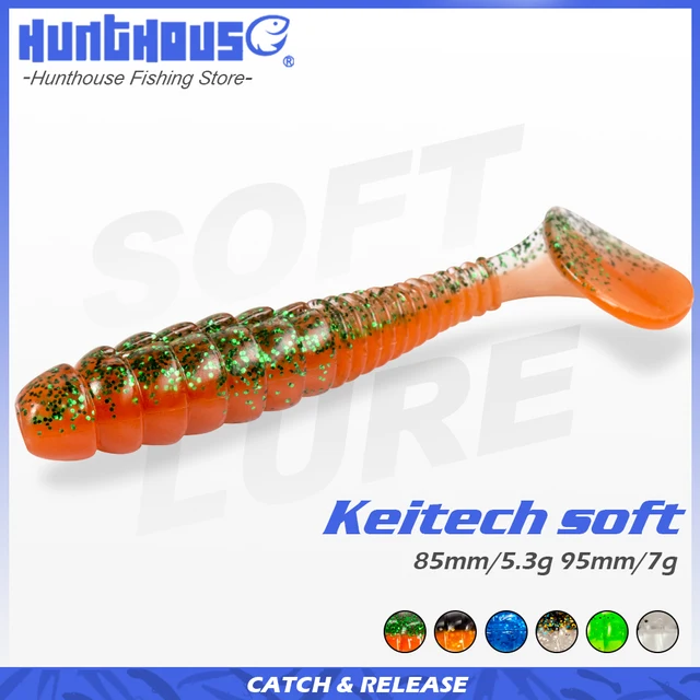 Przynęta wędkarska Hunthouse Keitech Swing Impact Silicone 85&95mm 5.3&7g Miękkie Przynęty Easy Shiner Shad na Szczupaka