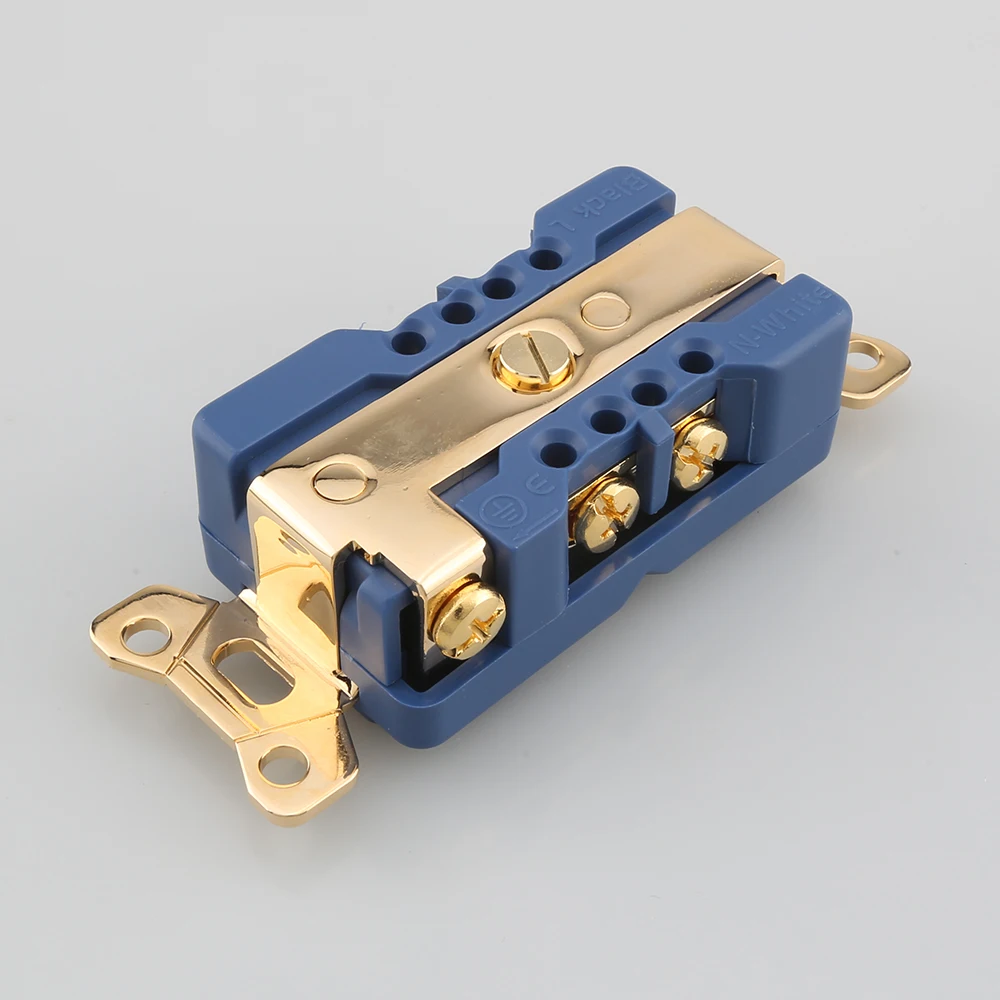 Audiocrast ทองแดงบริสุทธิ์ US AC 20A Duplex Wall AC Receptacles Wall Outlet US ผู้จัดจำหน่าย AC Power Duplex Wall ซ็อกเก็ต