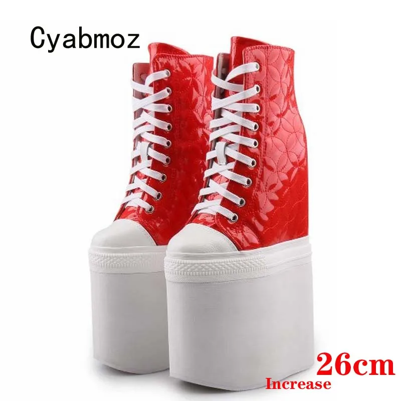 

Cyabmoz Women Hidden Height increasing High heels Shoes Plaid Platform Sneakers Custom handmade Casual Ladie Woman Shoes Pumps