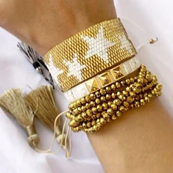 Go2boho Miyuki Bracelets For Women Star Bracelet Crystal Beaded Jewelry Tassel Pulsera mujer Moda Loom Woven  Jewellery
