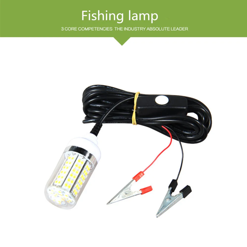 21W Waterproof water lamp 12V fishing luring lamp fish fishing lamp outdoor lighting underwater lamp 108PCS LED