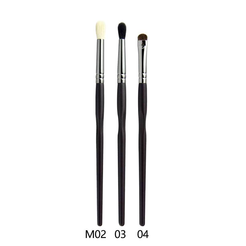 3pcs/set Black Pro Eye Makeup brushes set Essential Eyeshadow make up Crease Eyeshadow detail smudge Nose shadow concealer brush