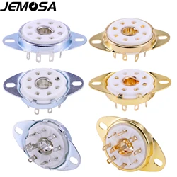 8Pin Ceramic Tube Socket GZC8-Y-8 Chassis Mount 5B254 7N7 4P1S 2J27 EBL21 ECH21 Vacuum Tube Amplifier Audio Vintage HIFI DIY