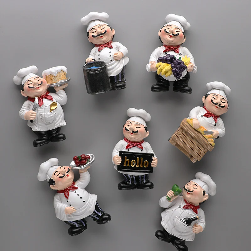 Restaurant Chef refrigerator pasted bread Master 3D fridge magnet magnetic refrigerator pasted hand-made collection Great Chefs