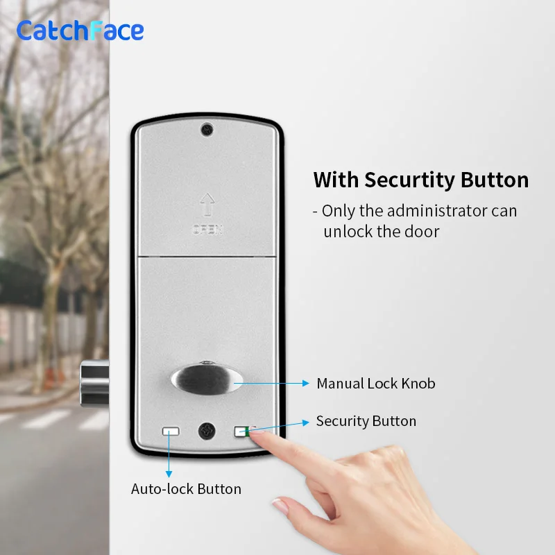 Newest Bluetooth Electronic Smart Lock Biometric Fingerprint Door Lock TTlock App Code RIFD Keyless Door Lock Home Security