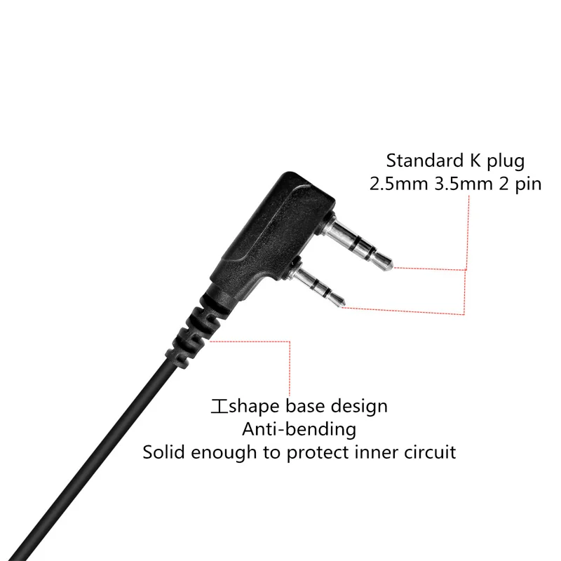 Single C Swivle Headset,Walkie Talkie Earpiece with Coil Curly Cable for Baofeng BF UV 5R 5RA 5RA 5RA + 5RB 5RC 5RD 5RD 5RE 5RE