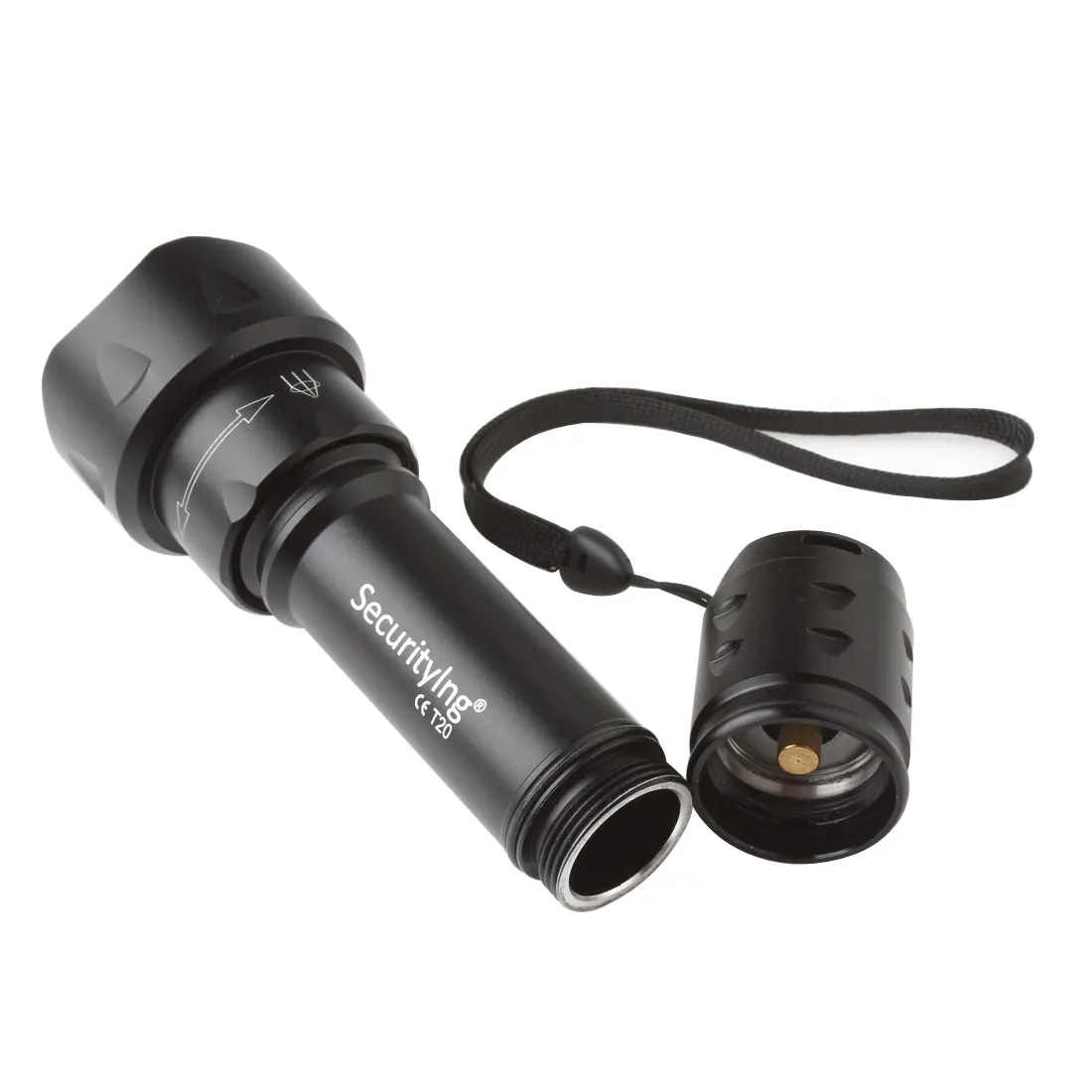SecurityIng Infrared  Flashlight  T20 IR 850nm Night Vision LED Tactical Waterproof Torch Use Hunting  Lights Zoomable Torch