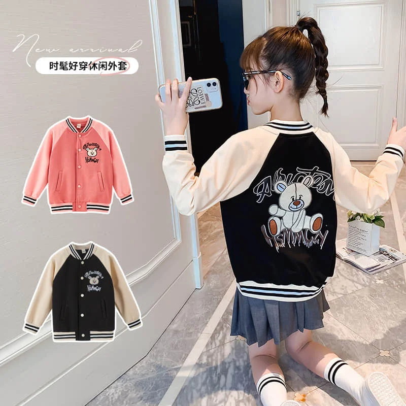 uniforme-de-baseball-imprime-little-bear-pour-filles-manteau-coreen-pour-enfants-jojo-siwa-nouvelle-collection-printemps-2022