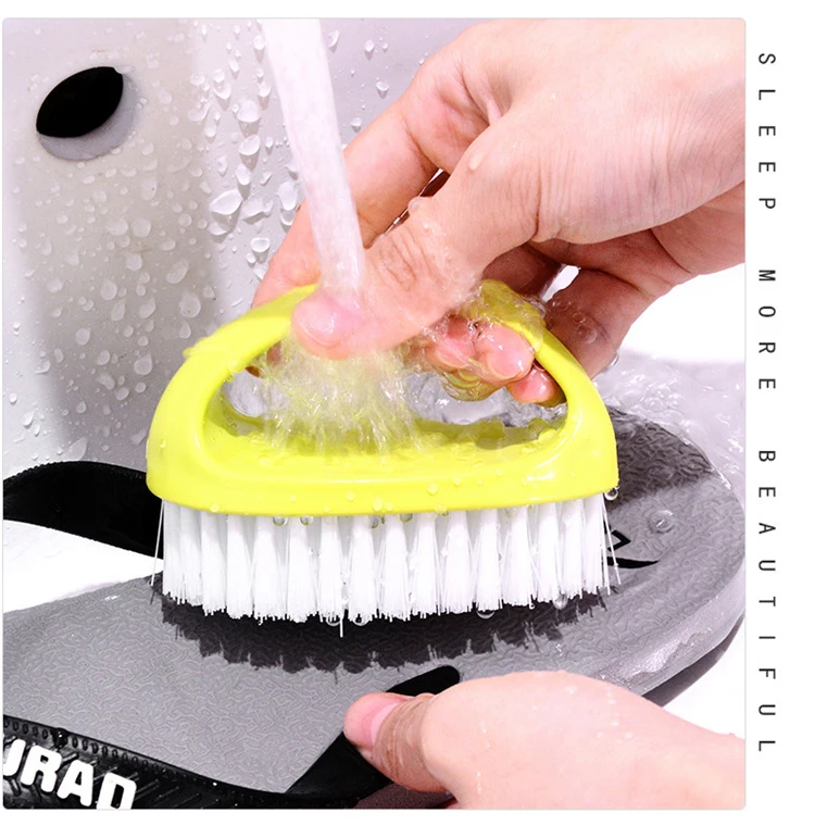 Bunte Reinigungsbürste für den Haushalt, Hausarbeit, multifunktionales Reinigungswerkzeug, eiförmig, langlebig, weich, für Badezimmer, Schuh, Kleidung – Detail 9