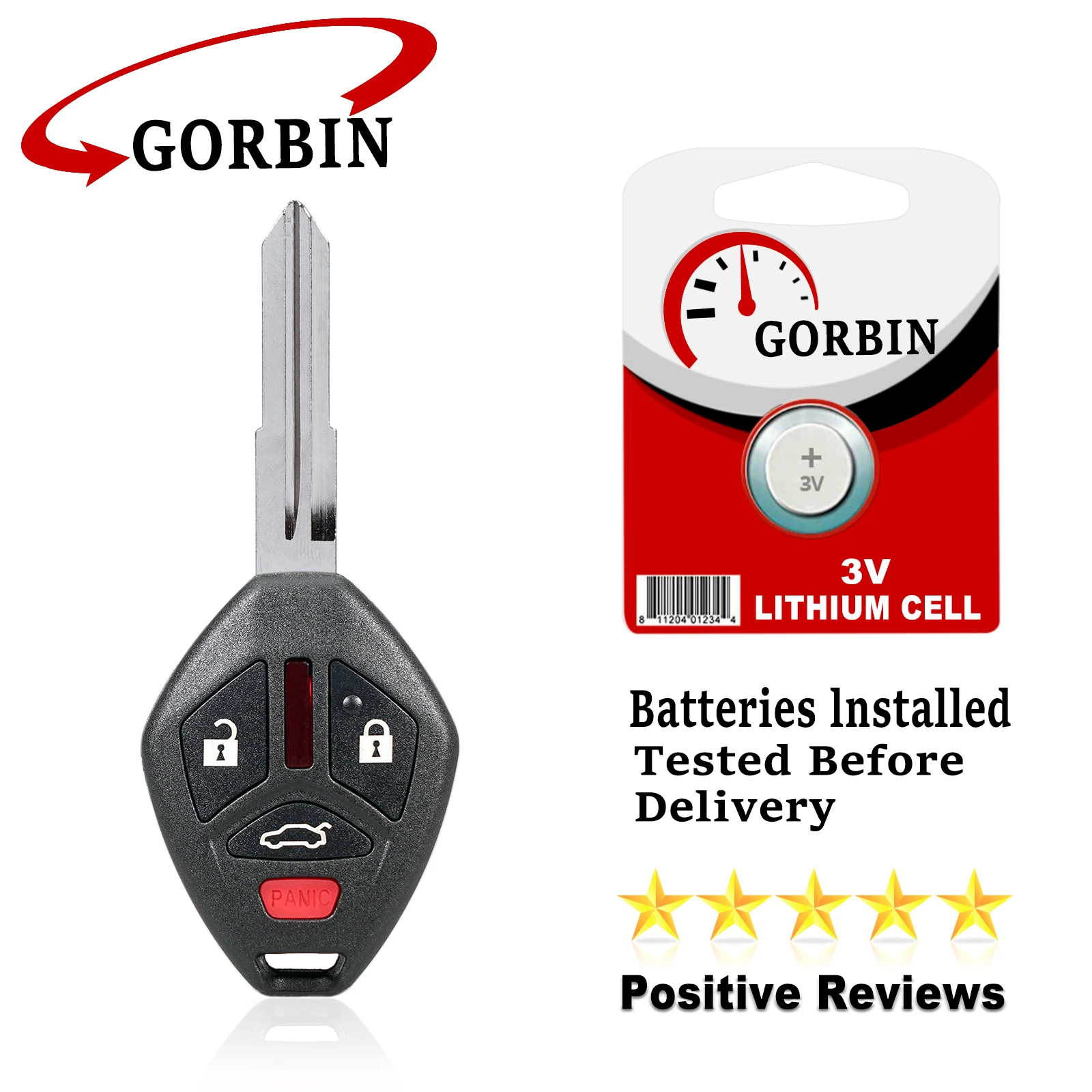 

GORBIN 4 3+1 Button Car Remote Key for Mitsubishi Galant Eclipse 2007-2012 Smart Car Key ID46/PCF7961 Chip 313.8Mhz