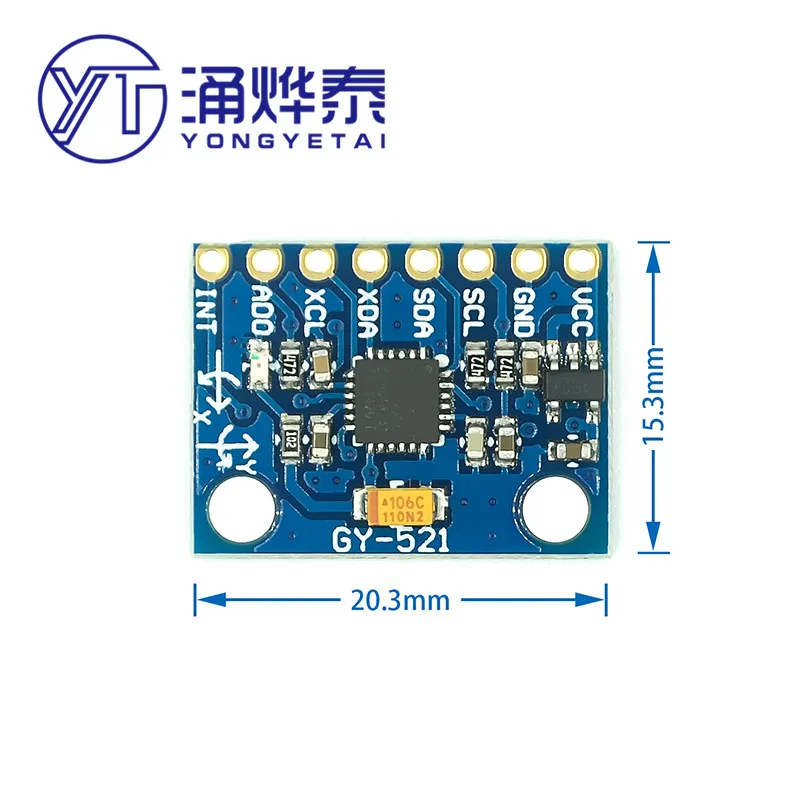 YYT GY-521 MPU-6050 module Three-axis acceleration gyroscope 6DOF module