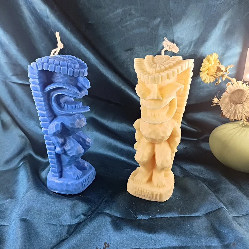 

Формы на Хэллоуин Гавайский стиль Tiki Юго-Восточная Азия Монстр таинственная фигурка свеча из смолы для пластилина, силиконовые формы ручная работа