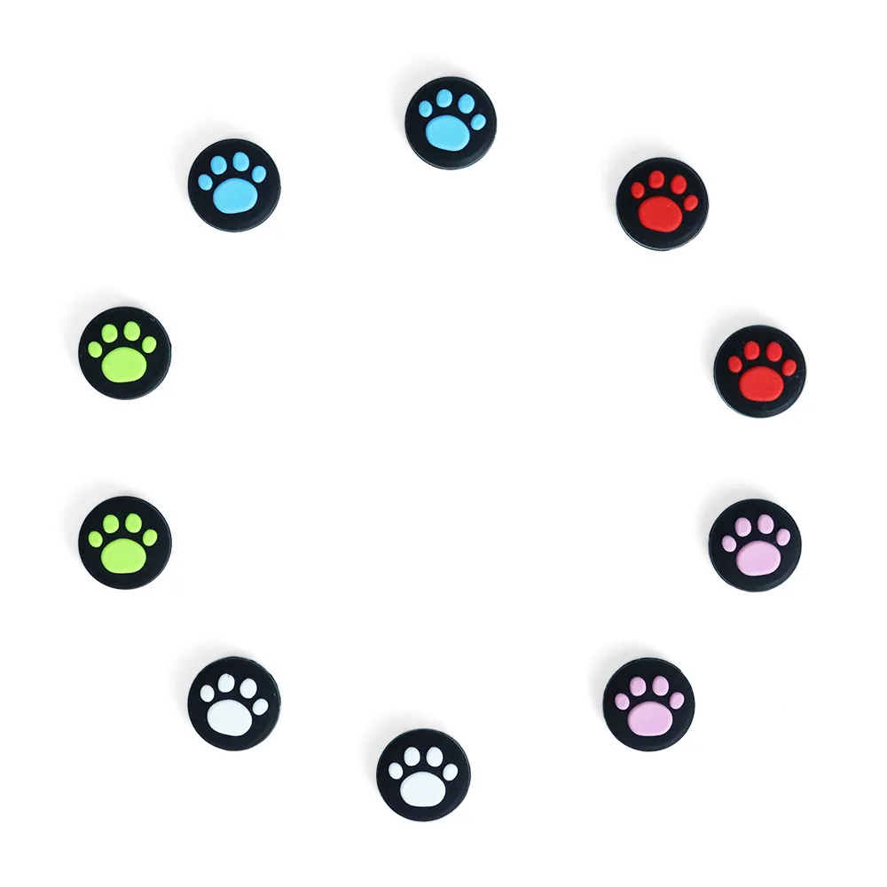 Przezroczysty słodki kociak łapa uchwyt na kciuki High Cap Joystick pokrywa dla Nintendo Switch NS Lite Joy-Con kontroler Thumbstick Case