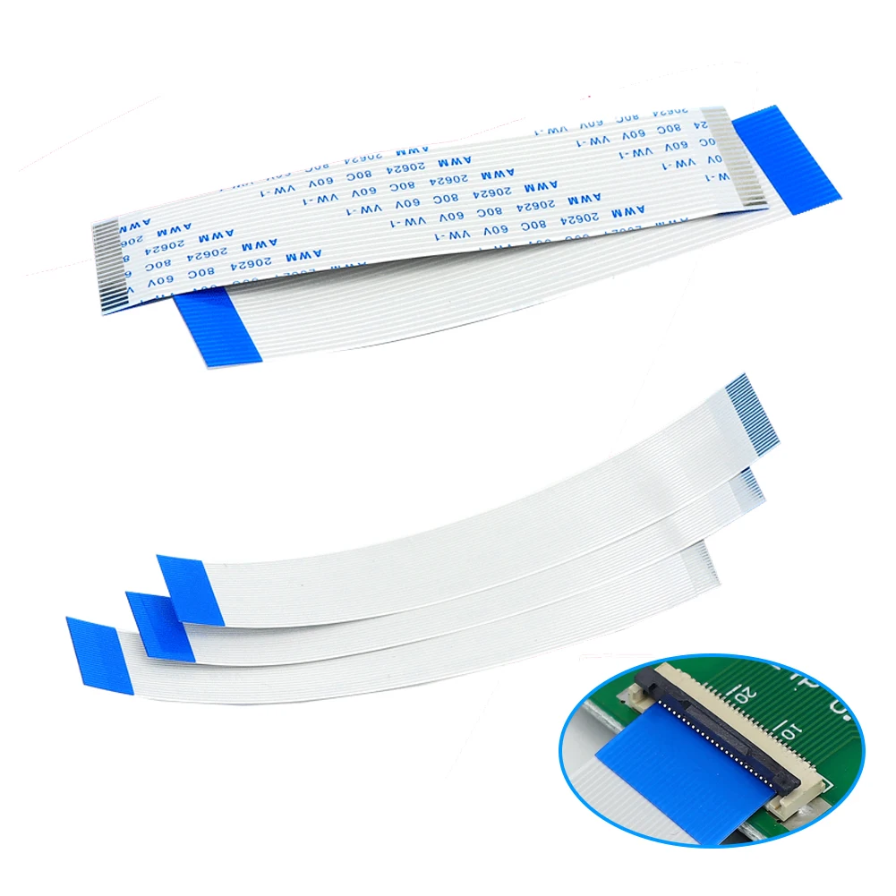 100PCS Flat flexible cable FFC FPC LCD cable AWM 20624 80C 60V VW-1 FFC-0.5MM 1.0MM 4/5/6/8/10/12/14/16/18/20/15/7 Pin