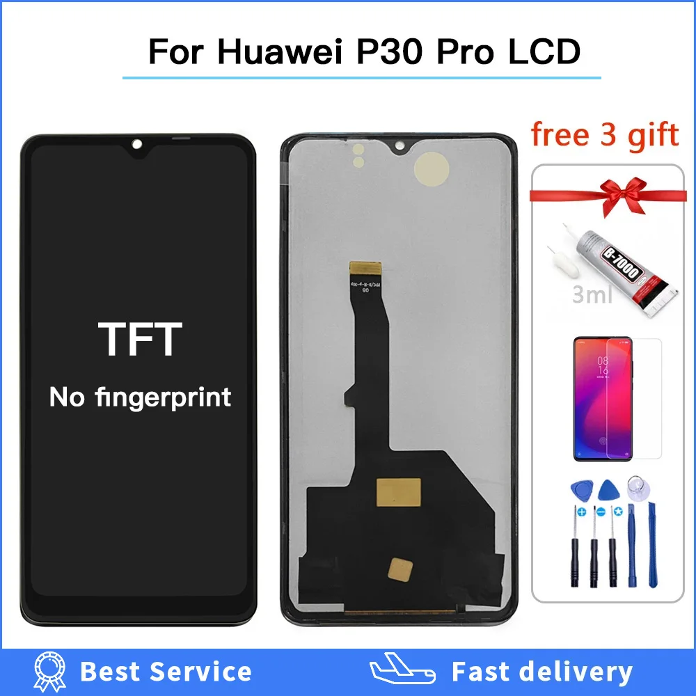 AMOLED Original LCD For Huawei P30 Pro LCD Display Touch Screen Digitizer Assembly VOG-L29 VOG-L09 VOG-L04 Display P30Pro P 30