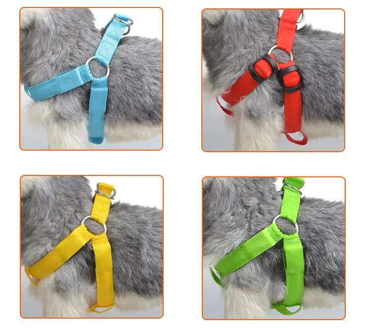 Wholesale 100pcs/lot Bright light Led Dog Harness Night Safety Dog Pet Belt Harness puppy Harness Vest Leash Rope Belt SN2945