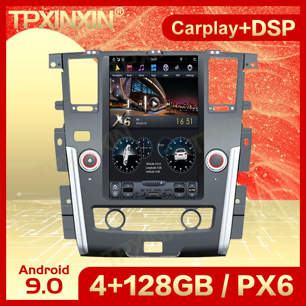 

Carplay 2 Din Android Tesl- Multimedia Stereo For Nissan Patrol 2010 2011 2012 2013 2014 2015 2016 2017 Auto BT Navi Head Unit