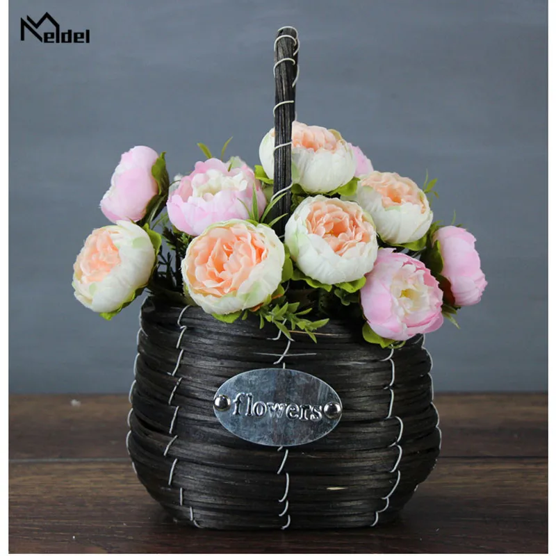 6 köpfe Große Seide Peonie Blumen Bouquet Künstliche Blumen Pfingstrose Braut Bouquet Hochzeit Dekor für Home Garten Hotel Faux Flores