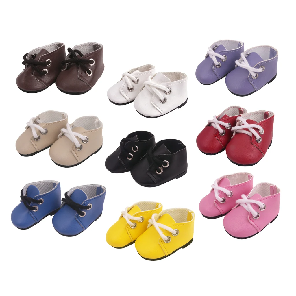 Dolls Shoes for Mel-chan Mellchan Baby Doll, for 9-12inch Reborn Doll Newborn Baby Doll, Stylish Flats Sneakers, PU Leather