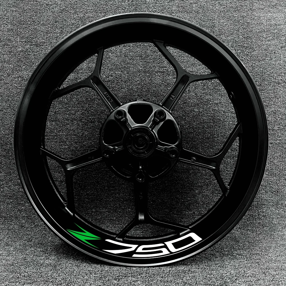 Full Set For Kawasaki Z750 Motorcycle Rim Logo Decal Decoration Inner And Outer Wheel Hub Waterproof High Reflective Stickers