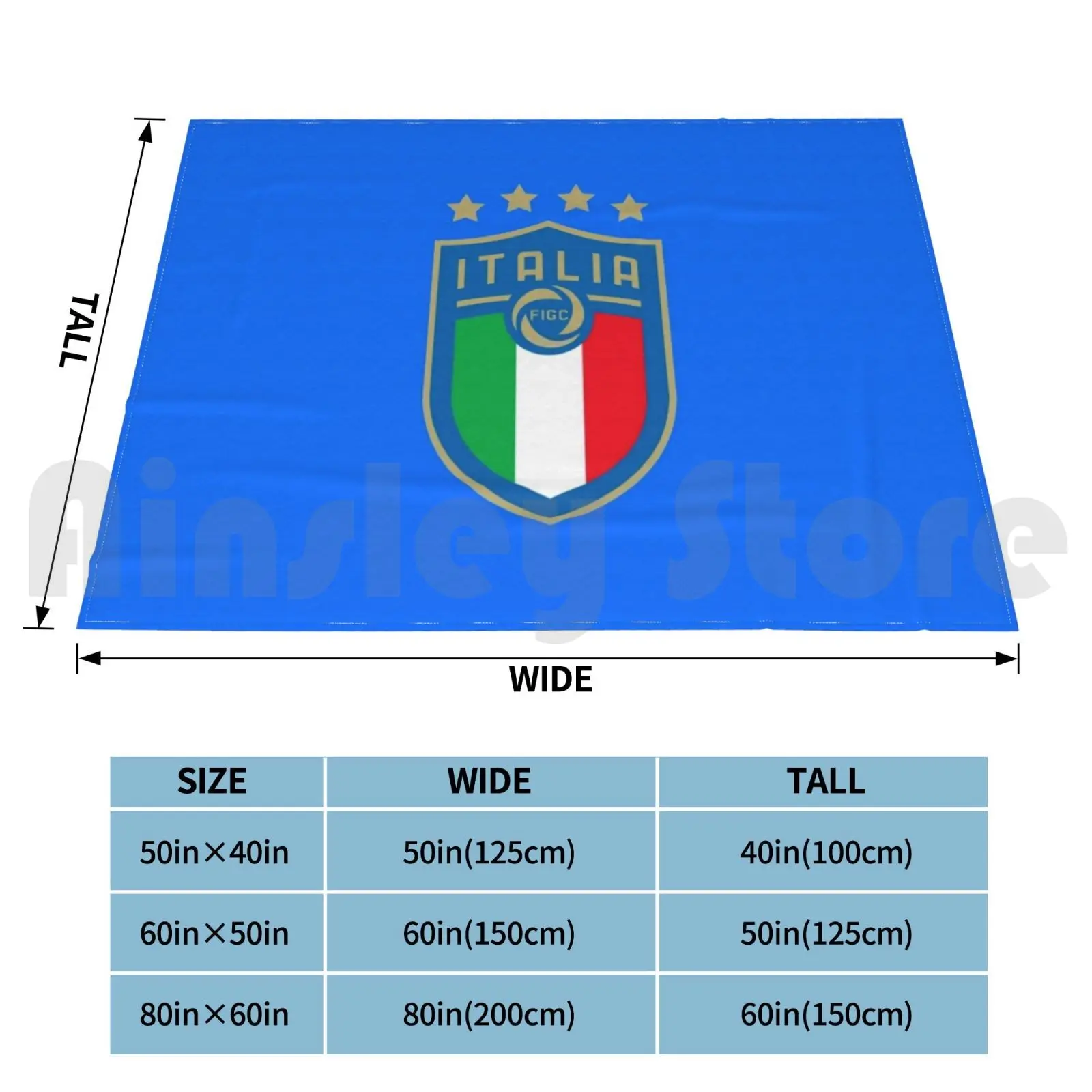 Italia Figc Blanket For Sofa Bed Travel Italia Italy Figc World 4 Stars Soccer Football Legends